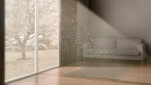 professional cleaner removing dust during seasonal deep cleaning in Maryland home