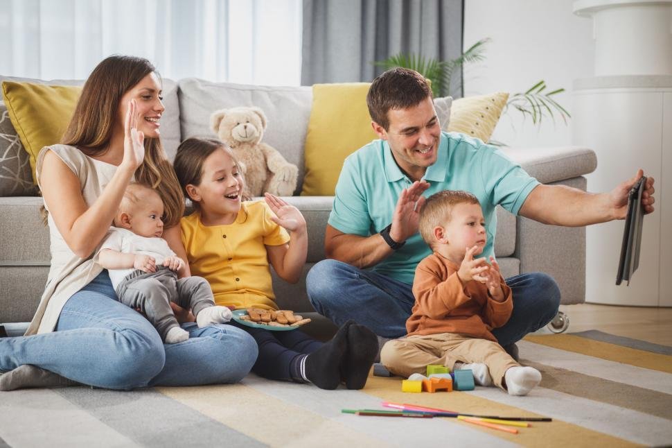 Maryland family enjoying free time in clean home